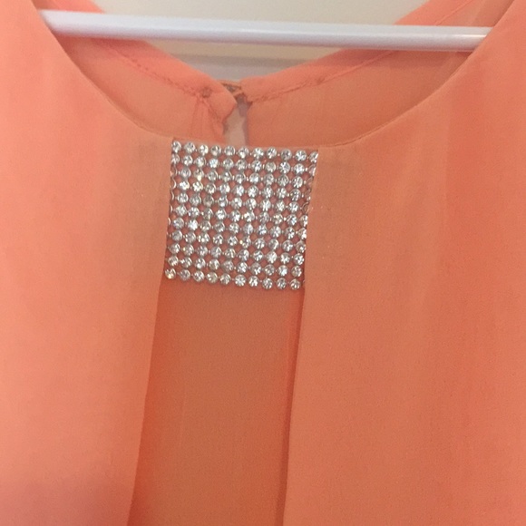 Beautiful cantaloupe chiffon dress - Picture 4 of 7